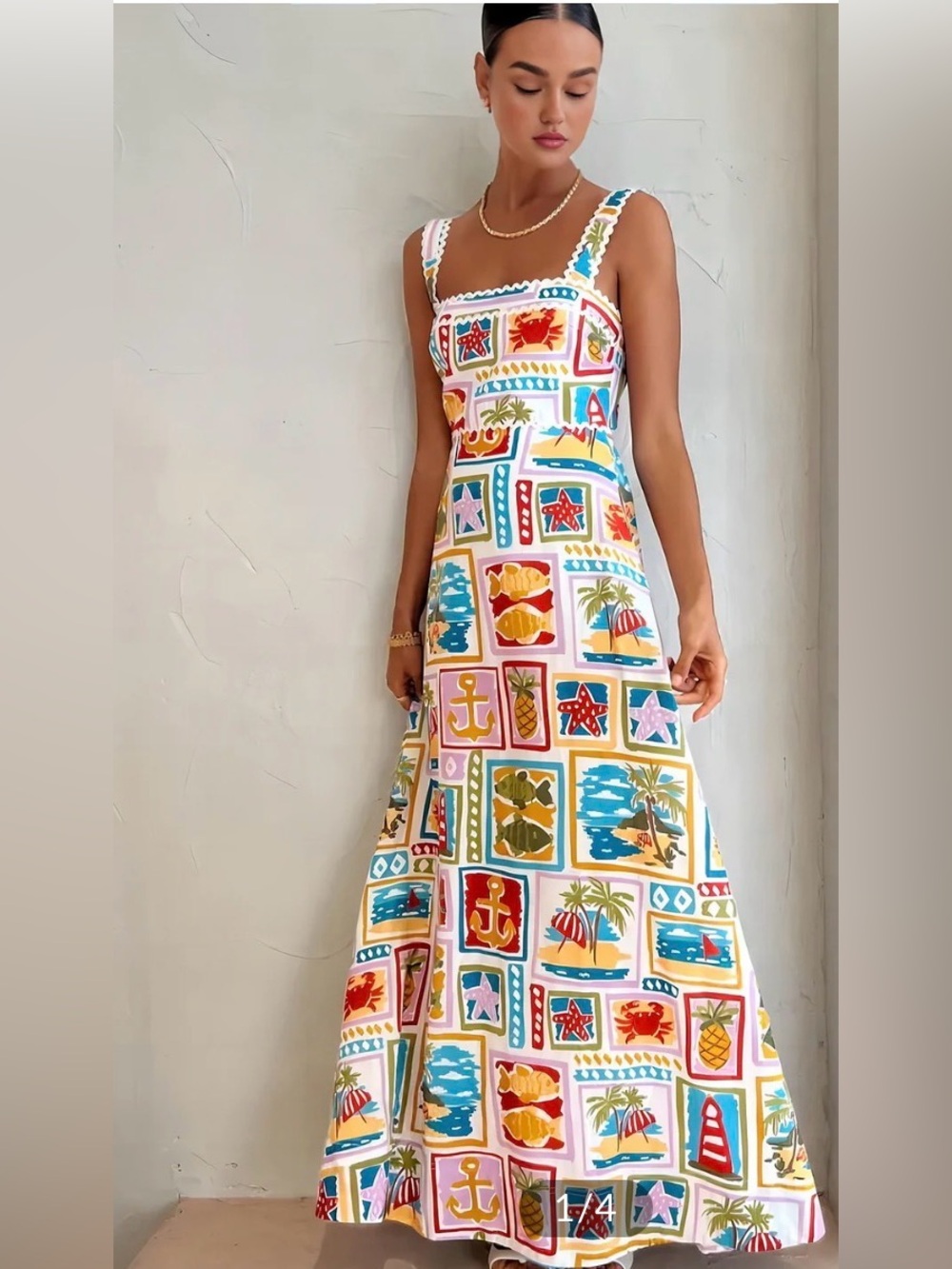 Commence Graffiti Print Sleeveless Maxi Dress